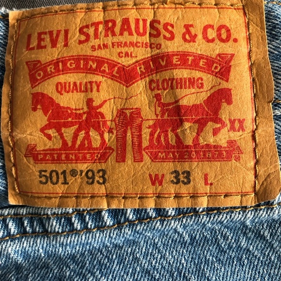 Levi’s 501 90s Straight Leg Denim Jeans Size 33 - Picture 12 of 13